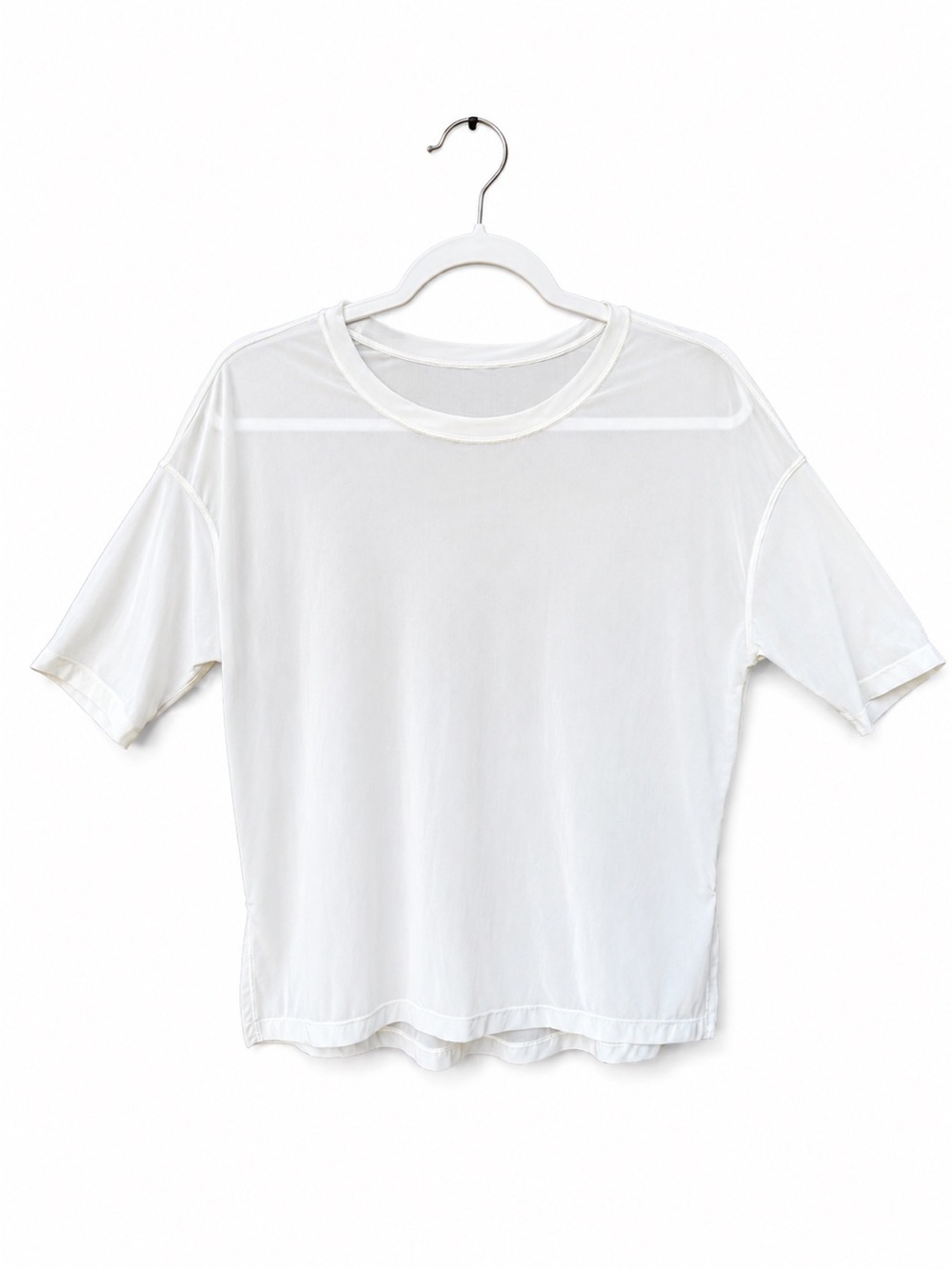 Lululemon get low short sleeve shirt top mesh white active yoga